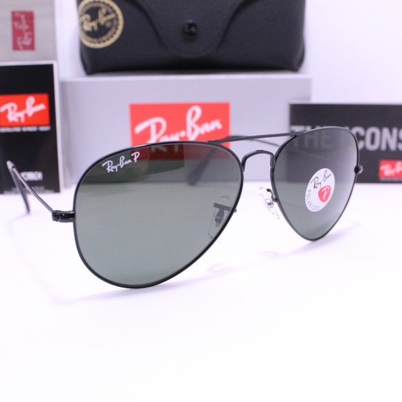 ๐ LAST ONE ๐ RAY-BAN 3025 002/58 POLARIZED BLACK - Picture 2 of 8